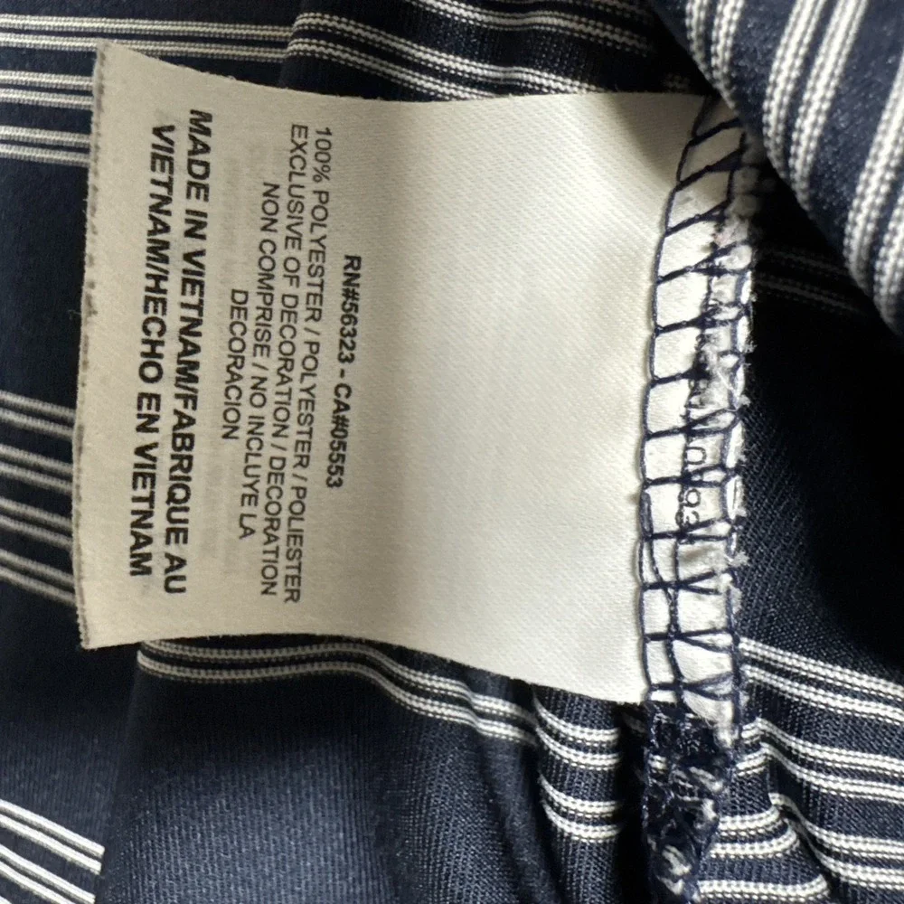 NIKE GOLF Men's Navy Blue/White Stripe SS Shirt Tour Peformance Fri-Fit  Size XL